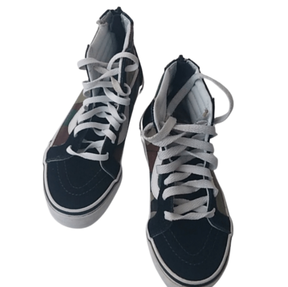 Vans Sk8-Hi Skater Hi-Top Trainers in Camo, Size 1.5